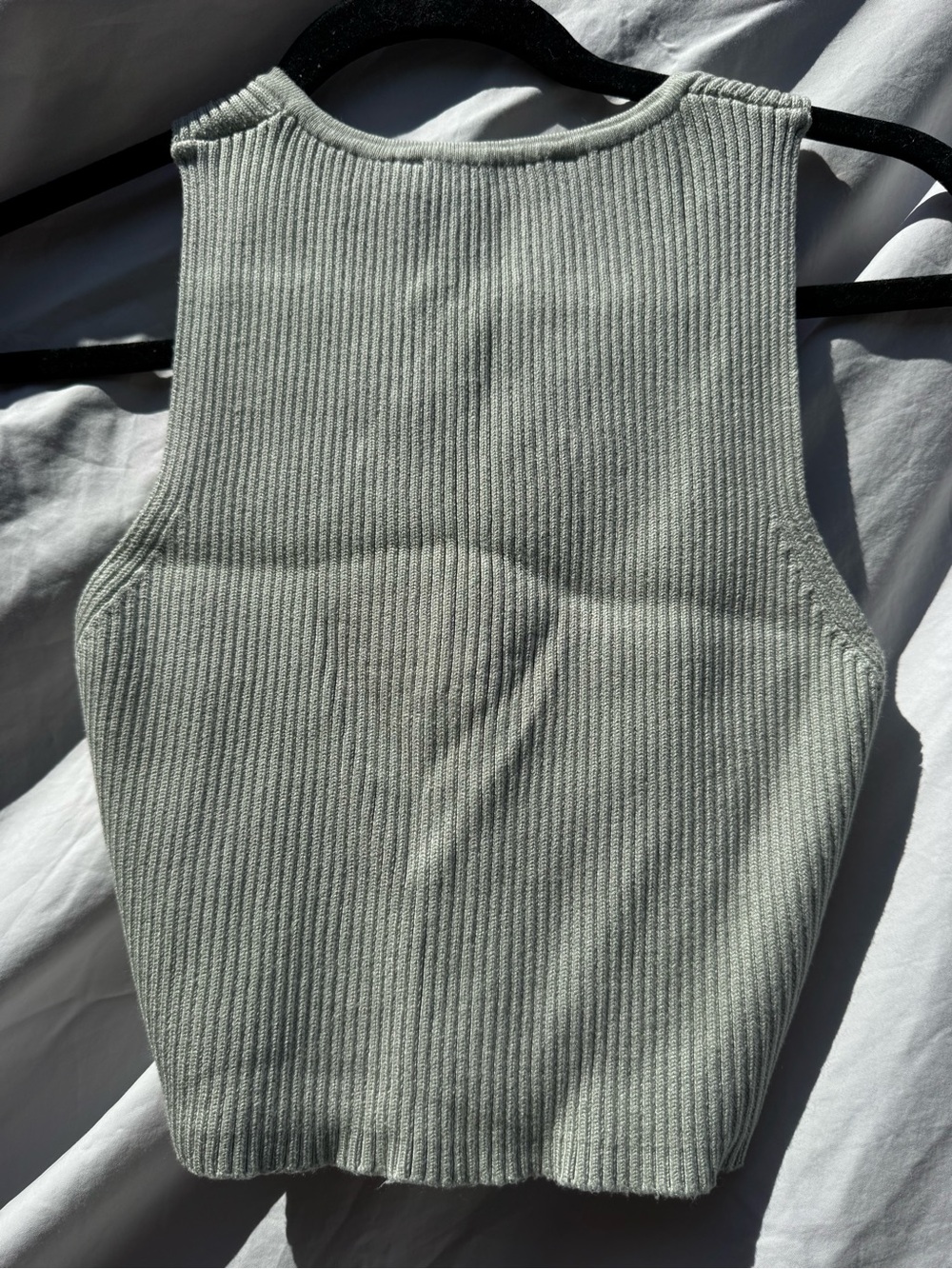 Zara Ribbed Crop Tank Top - Picture 4 of 6
